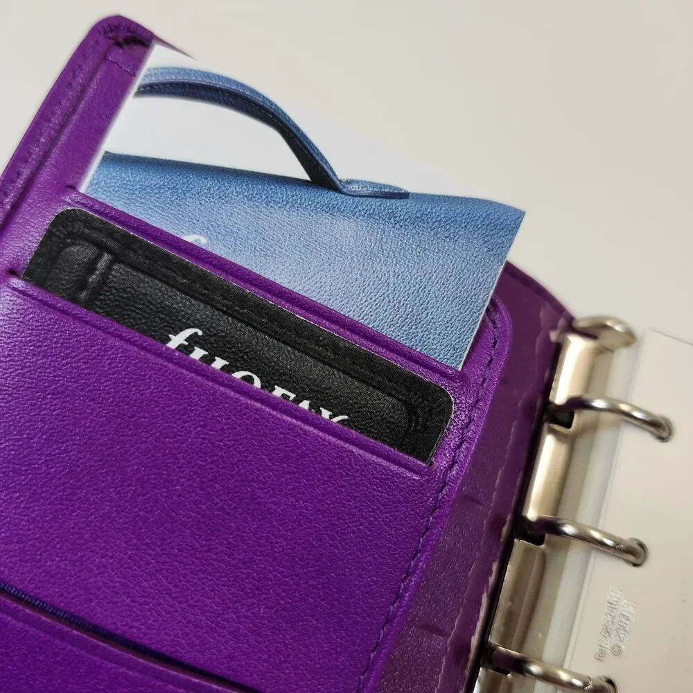 Filofax Mini Bloomsbury Organizer Deluxe Leather Purple Address Book Planner